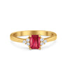 925 Sterling Silver Radiant Cut Round CZ Wedding Engagement Ring