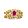 925 Sterling Silver Art Deco Vintage Style Bridal Set Round CZ Band Ring