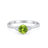 925 Sterling Silver Three Stone Round Cubic Zirconia Wedding Engagement Ring