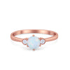 925 Sterling Silver Three Stone Round Cubic Zirconia Wedding Engagement Ring