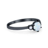 925 Sterling Silver Three Stone Round Cubic Zirconia Wedding Engagement Ring