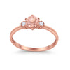 925 Sterling Silver Three Stone Round Cubic Zirconia Wedding Engagement Ring