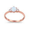 925 Sterling Silver Three Stone Round Cubic Zirconia Wedding Engagement Ring