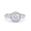 925 Sterling Silver Art Deco Wedding Engagement Ring Round Cubic Zirconia