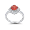 925 Sterling Silver Round Cubic Zirconia Cushion Art Wedding Engagement Ring