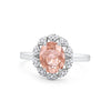 925 Sterling Silver Oval Art Round Cubic Zirconia Wedding Engagement Ring