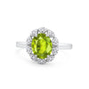 925 Sterling Silver Oval Art Round Cubic Zirconia Wedding Engagement Ring