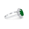 925 Sterling Silver Oval Art Round Cubic Zirconia Wedding Engagement Ring