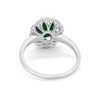 925 Sterling Silver Oval Art Round Cubic Zirconia Wedding Engagement Ring