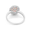 925 Sterling Silver Oval Art Round Cubic Zirconia Wedding Engagement Ring