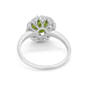 925 Sterling Silver Oval Art Round Cubic Zirconia Wedding Engagement Ring