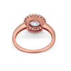 925 Sterling Silver Round Bezel Cubic Zirconia Wedding Engagement Ring