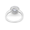 925 Sterling Silver Round Bezel Cubic Zirconia Wedding Engagement Ring