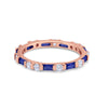 925 Sterling Silver Full Eternity Stackable Baguette Cubic Zirconia Wedding Band