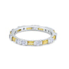 925 Sterling Silver Full Eternity Stackable Baguette Cubic Zirconia Wedding Band