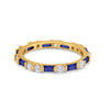925 Sterling Silver Full Eternity Stackable Baguette Cubic Zirconia Wedding Band