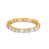 925 Sterling Silver Full Eternity Stackable Baguette Cubic Zirconia Wedding Band