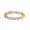 925 Sterling Silver Full Eternity Stackable Baguette Cubic Zirconia Wedding Band