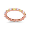 925 Sterling Silver Full Eternity Stackable Baguette Cubic Zirconia Wedding Band