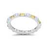 925 Sterling Silver Full Eternity Stackable Baguette Cubic Zirconia Wedding Band