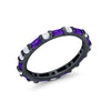 925 Sterling Silver Full Eternity Stackable Baguette Cubic Zirconia Wedding Band