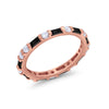 925 Sterling Silver Full Eternity Stackable Baguette Cubic Zirconia Wedding Band