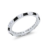925 Sterling Silver Full Eternity Stackable Baguette Cubic Zirconia Wedding Band