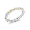 925 Sterling Silver Full Eternity Stackable Baguette Cubic Zirconia Wedding Band