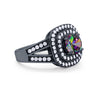925 Sterling Silver Cubic Zirconia Double Split Shank Wedding Engagement Ring