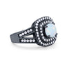 925 Sterling Silver Cubic Zirconia Double Split Shank Wedding Engagement Ring