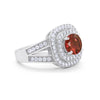 925 Sterling Silver Cubic Zirconia Double Split Shank Wedding Engagement Ring