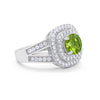 925 Sterling Silver Cubic Zirconia Double Split Shank Wedding Engagement Ring