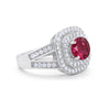 925 Sterling Silver Cubic Zirconia Double Split Shank Wedding Engagement Ring