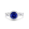 925 Sterling Silver Round Cubic Zirconia Infinity Shank Wedding Engagement Ring