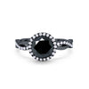 925 Sterling Silver Round Cubic Zirconia Infinity Shank Wedding Engagement Ring