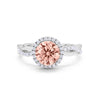 925 Sterling Silver Round Cubic Zirconia Infinity Shank Wedding Engagement Ring