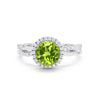 925 Sterling Silver Round Cubic Zirconia Infinity Shank Wedding Engagement Ring
