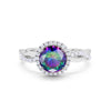 925 Sterling Silver Round Cubic Zirconia Infinity Shank Wedding Engagement Ring