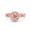 925 Sterling Silver Round Cubic Zirconia Infinity Shank Wedding Engagement Ring