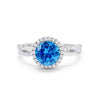 925 Sterling Silver Round Cubic Zirconia Infinity Shank Wedding Engagement Ring