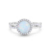 925 Sterling Silver Round Cubic Zirconia Infinity Shank Wedding Engagement Ring