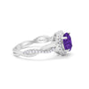 925 Sterling Silver Round Cubic Zirconia Infinity Shank Wedding Engagement Ring