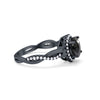 925 Sterling Silver Round Cubic Zirconia Infinity Shank Wedding Engagement Ring