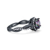 925 Sterling Silver Round Cubic Zirconia Infinity Shank Wedding Engagement Ring
