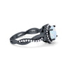 925 Sterling Silver Round Cubic Zirconia Infinity Shank Wedding Engagement Ring