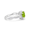 925 Sterling Silver Round Cubic Zirconia Infinity Shank Wedding Engagement Ring