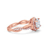 925 Sterling Silver Round Cubic Zirconia Infinity Shank Wedding Engagement Ring