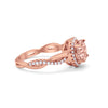 925 Sterling Silver Round Cubic Zirconia Infinity Shank Wedding Engagement Ring