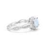 925 Sterling Silver Round Cubic Zirconia Infinity Shank Wedding Engagement Ring
