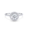 925 Sterling Silver Halo Art Deco Wedding Engagement Ring Round Cubic Zirconia